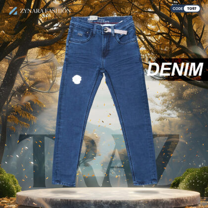 Zynara TRAZ Slim Fit Blue Denim Jeans for Men – Soft Stretch, Clean Wash & Everyday Flex CODE-T097