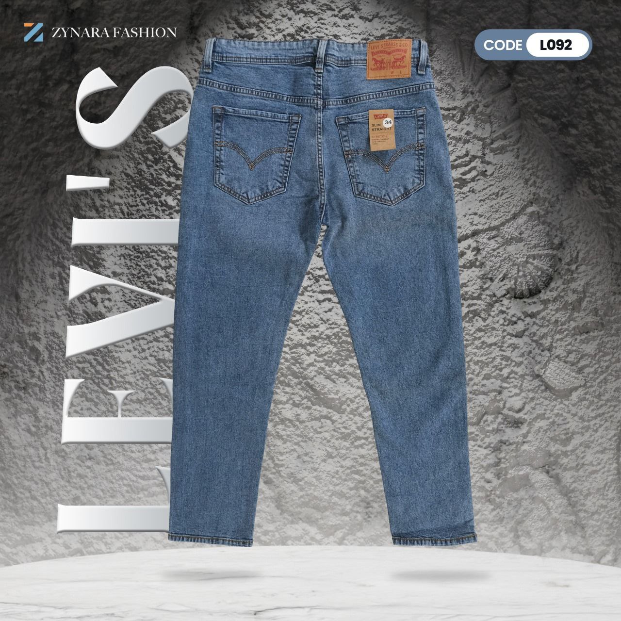 Zynara Levi’s Style Light Blue Denim Jeans for Men – Classic Fit, Everyday Comfort & Premium Craft CODE-L092 - Image 2