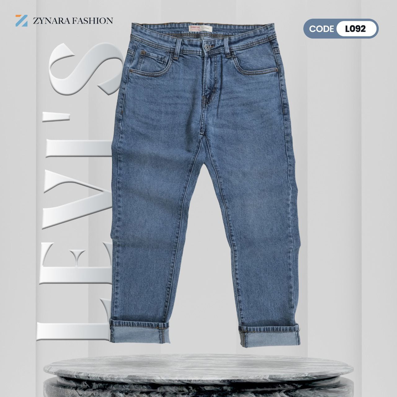 Zynara Levi’s Style Light Blue Denim Jeans for Men – Classic Fit, Everyday Comfort & Premium Craft CODE-L092