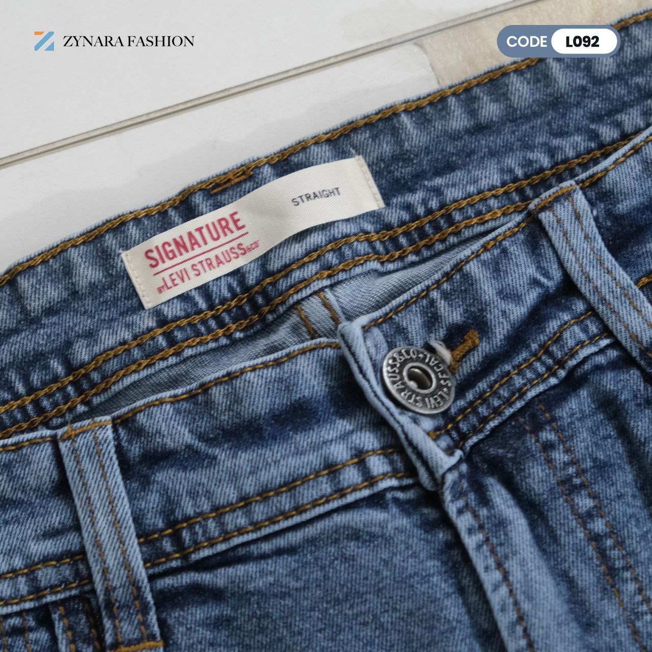 Zynara Levi’s Style Light Blue Denim Jeans for Men – Classic Fit, Everyday Comfort & Premium Craft CODE-L092 - Image 8