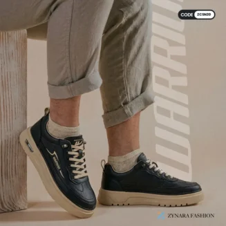 Men’s Black Casual Sneakers – Premium Comfort, Soft Insole & Durable Sole | Everyday Wear Street Style Shoe |CODE - ZCSN020