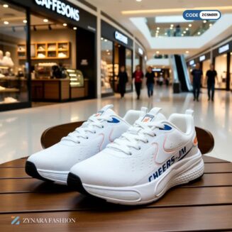 Men’s White Running Shoes – Lightweight, Breathable & Cushioned Sports Sneakers for Daily Wear | Urban Performance Shoe |CODE - ZCSN001