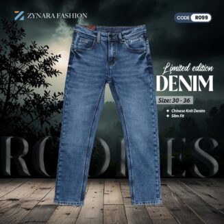 Limited Edition Slim Fit Knit Denim Jeans for Men – Ultimate Comfort & Style।CODE-R099
