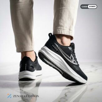 Men’s Black Running Shoes – Lightweight, Breathable & Cushioned Sports Sneakers | Daily Training & Gym Wear | CODE - ZCSN011