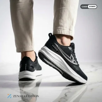 Men’s Black Running Shoes – Lightweight, Breathable & Cushioned Sports Sneakers | Daily Training & Gym Wear | CODE - ZCSN011