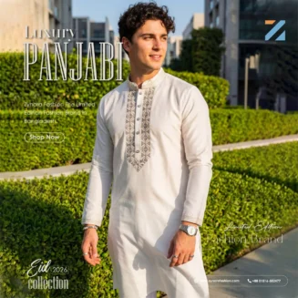 Handcrafted Ivory Panjabi — PAN011