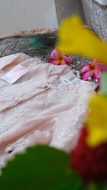 Pink Mandarin Bloom Dress । BGT003
