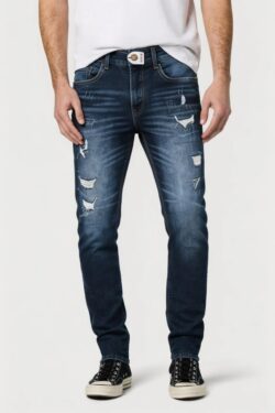 ZYNARA Fashion Premium Distressed Slim Fit Denim in Bangladesh। CODE-S102