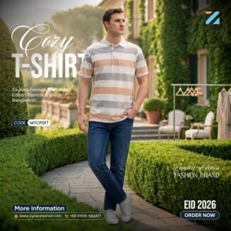 Zynara Limited Edition Soft Stripe Polo । MTCP017