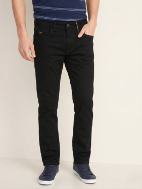 Jet black slim fit denim pant CODE-K109 jet black denim pant