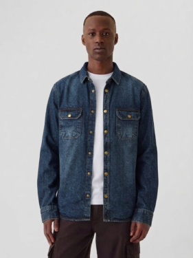 Dark Indigo Denim Overshirt । CODE- MTDS002