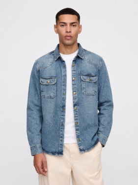 Classic Washed Denim Overshirt । CODE-MTDS003