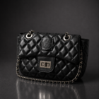 Women’s quilted black chain shoulder bag with silver chain strap – ZYNARA FASHION