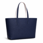Lacoste reversible tote bag in navy blue back view